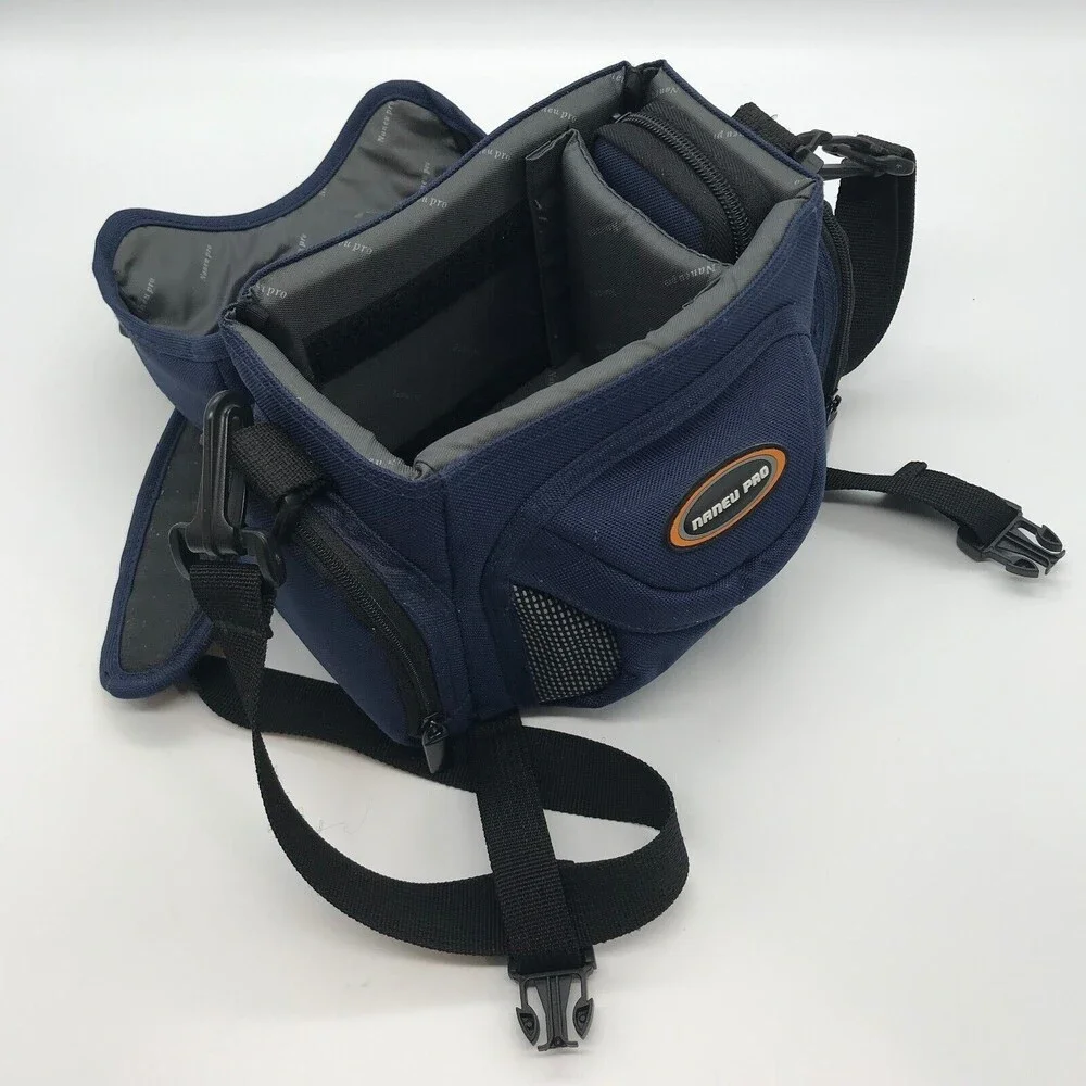 Naneu Pro Travelers TS15 Blue Camera Case Shoulder Strap Carrier & Mini Bag